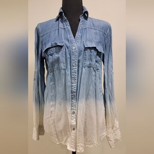 Denim Ombre Button-Up Shirt